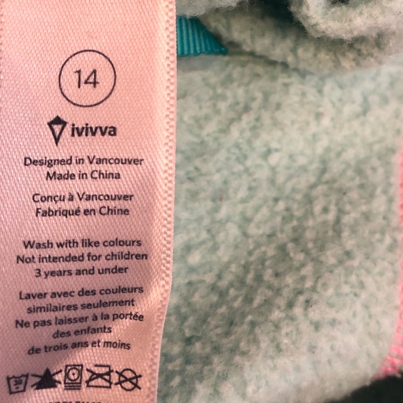 Ivivva by Lululemon Turquoise Scuba Zip Up Hoodie - Picture 13 of 13